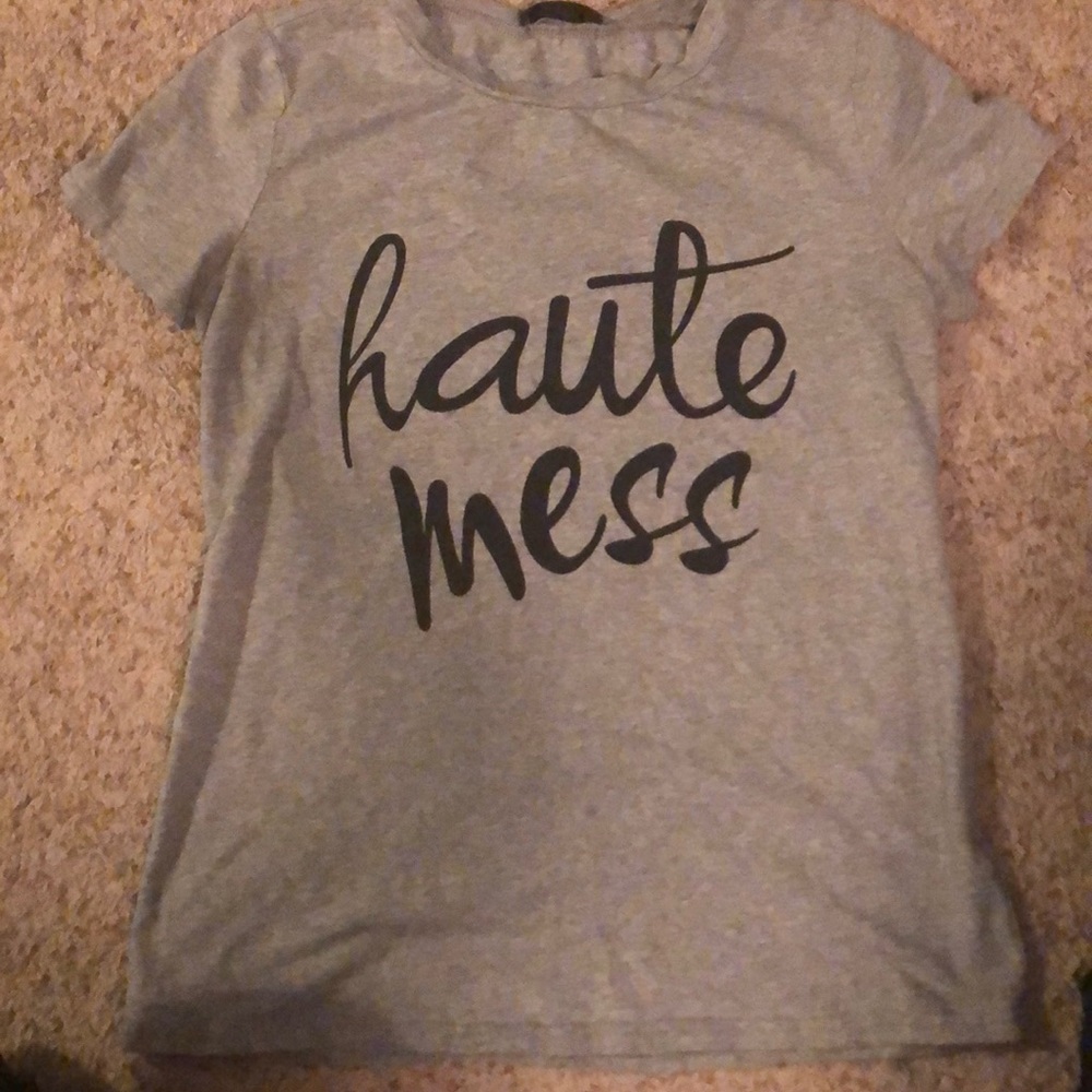 Gray HAUTE MESS SHEIN T-shirt sz M